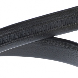 Curea din piele pentru barbati, catarama metalica fara ac, latime 3.5 cm, lungime reglabila, negru - LS200NSS - Img 3