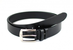 Curea eleganta barbati din piele naturala, 3.5 - Neagra CNC350N - Img 2