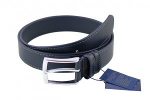 Curea eleganta barbati din piele naturala - Bleumarin CC350BLM