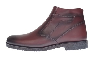 Ghete barbatesti bordeaux din piele naturala cu fermoar Rusay Office GKR61VIS - Img 6