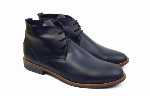 Ghete barbati, casual, din piele naturala, bleumarin STDG184BL