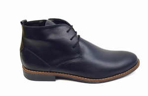 Ghete barbati, casual, din piele naturala, bleumarin STDG184BL - Img 3