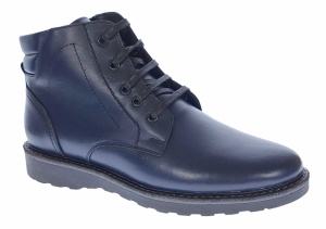 Ghete barbati casual din piele naturala cu fermoar (imblanite) Bleumarin CORSAFBLM