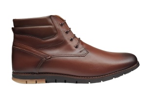 Ghete barbati casual, din piele naturala, cu siret, imblanite, GKR Rome - GKR64BL - Img 2
