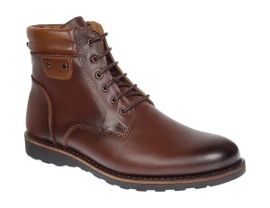 Ghete barbati casual din piele naturala cu siret si fermoar (imblanite) Corsa Maro GKR95M - Img 8