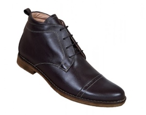 Ghete barbati casual, din piele naturala, imblanite, maro, BOND1MBOX