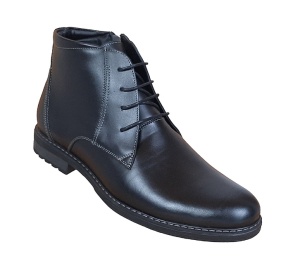 Ghete barbati casual, din piele naturala, imblanite, model iarna, negru, GF2071N2 - Img 1