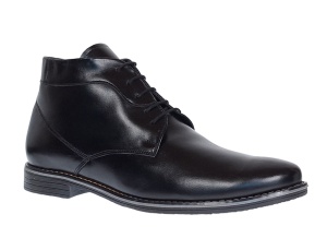 Ghete barbati casual din piele naturala (imblanite) Negru PHBONDNBOX