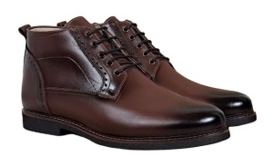 Ghete barbati casual din piele naturala maro imblanite Karo GKR56M - Img 6