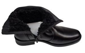 Ghete barbati din piele naturala cu fermoar imblanite GKR715N - Img 3