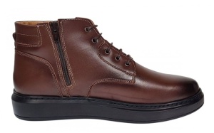 Ghete barbati din piele naturala imblanite culoare maro GSSPORT23M - Img 5