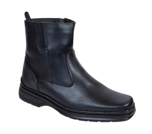 Ghete barbati, din piele naturala, model casual, inchidere cu fermoar, imblanite, calapod lat - 4013N