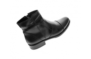 Ghete barbati elegante din piele naturala cu fermoar imblanite GMODN - Img 3