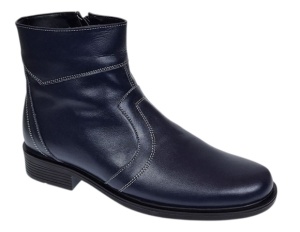 Ghete barbati office elegante din piele naturala cu fermoar Bleumarin Tores