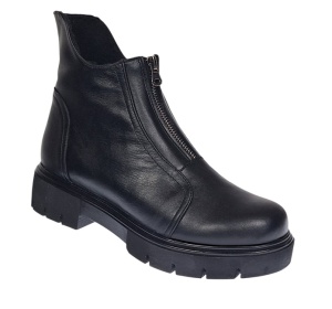 Ghete dama casual din piele naturala imblanite GD99NBOX - Img 4