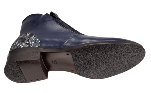 Ghete dama casual din piele naturala Nataly Indigo - Img 5