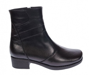 Ghete dama casual imblanite din piele naturala cu fermoar GD6N - Img 1