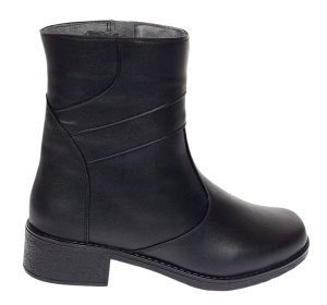 Ghete dama casual imblanite din piele naturala cu fermoar MVS707N - Img 5