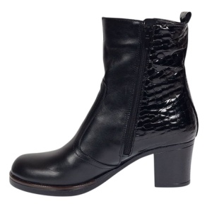 Ghete dama casual imblanite din piele naturala de culoare neagra GD206NBOX - Img 8