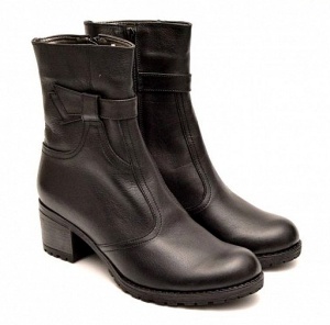 Ghete dama casual negre din piele naturala box GD204N - Img 5