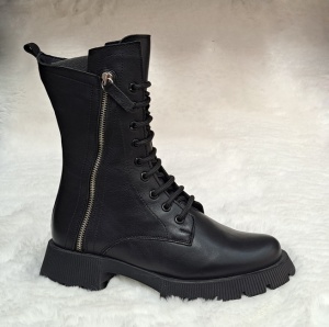 Ghete dama negre, casual, din piele naturala, SCV968N - Img 2