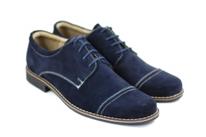 Marimea 39, Pantofi barbati eleganti din piele naturala bleumarin - LP34BL - Img 5