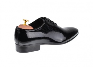 Marimea 39 Pantofi barbati eleganti din piele naturala GKR 024 Negru Lac - Img 3