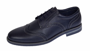 Marimea 41 Pantofi barbati casual din piele naturala bleumarin 411BLMBOX - Img 3