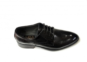 Marimea 44 Pantofi barbati eleganti, din piele naturala, Negru Lac LPB101LACG - Img 3