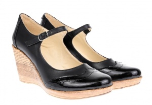 Oferta 36, 37 Pantofi dama casual din piele naturala neagra -LP104B - Img 5