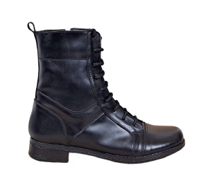Oferta 40, 41 Ghete dama casual din piele naturala cu siret si fermoar LG21FLN - Img 9