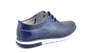 Oferta 40, 42 Pantofi barbati sport din piele naturala bleumarin Yanis Blue Confort - Img 5