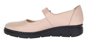 Oferta marimea 35, 39 - Pantofi dama din piele naturala cu bareta, Bej - LP38BEJ - Img 2
