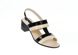 Oferta marimea 36, 38, 39 - Sandale dama din piele naturala, Negru - Bej LS7NBEJLAC - Img 2