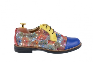 OFERTA marimea 36- Pantofi dama din piele naturala multicolora - LP10BLGR - Img 2