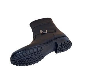 OFERTA MARIMEA 38, 40 - Ghete dama, din piele naturala, cu fermoar, negru, imblanite - LGCATN - Img 2
