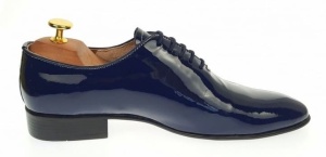 Oferta marimea 38, 41, - Pantofi barbati eleganti bleumarin din piele naturala lac, ENZO - LMOD1BLMLAC - Img 7