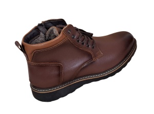 Oferta Marimea 38, 42 Ghete barbati casual, din piele naturala Maro cu fermoar LCORSAFM - Img 6