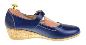 Oferta marimea 38 - Pantofi dama casual din piele naturala cu bareta MALTA - LP38BL - Img 2