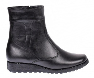 Oferta Marimea 39 Ghete dama orto negre din piele naturala imblanite LG964N - Img 3