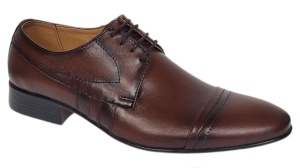 Oferta marimea 39 Pantofi barbati eleganti din piele naturala maro L032MBOX