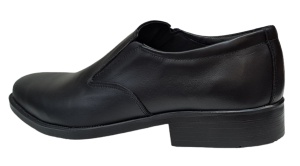 Oferta marimea 40- Pantofi barbati, eleganti, din piele naturala, cu elastic, Negru, lADY3NEL - Img 4