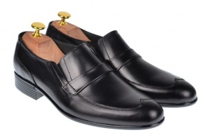 Oferta marimea 40 Pantofi barbati negri office eleganti din piele naturala Elion LELY13N - Img 2