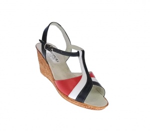 OFERTA MARIMEA 40 - Sandale dama din piele naturala cu platforme 7cm, Rosu, Alb, Negru, BOX,LS47RANBOX - Img 4