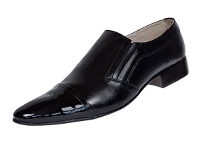 OFERTA! marimea 41, 43, 44 - Pantofi barbati, eleganti, din piele naturala cu varf Negru LAC LP61NLAC - Img 4