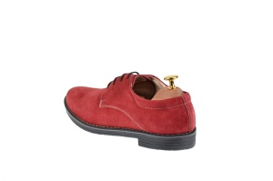 OFERTA marimea 41- Pantofi barbati casual din piele naturala intoarsa, culoare visiniu - LPAVELV - Img 4