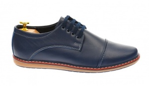 Oferta Pantofi barbati din piele naturala bleumarin 338 Marimea 44