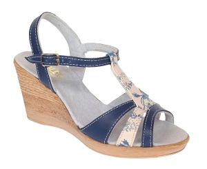 Oferta Sandale dama, din piele naturala, Toc 7 cm Albastru, Color LS47BL1 - Img 5