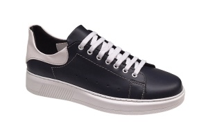 Pantofi barbati casual din piele naturala, Bleumarin - Alb, GKR-COMBAT-2N