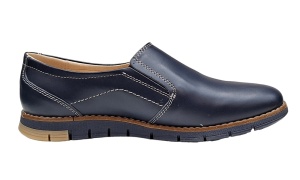 Pantofi barbati, casual din piele naturala, Bleumarin, GKR81BLU - Img 4